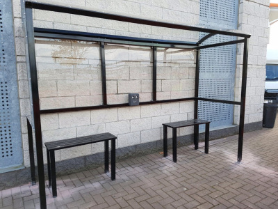 Smoking Shelter Bench - 2 Person